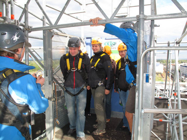 ?, Andreas, Marlies und Carmen im Spider Rock Wien