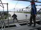 ? und ? am Flying Fox des Spider Rock Wien