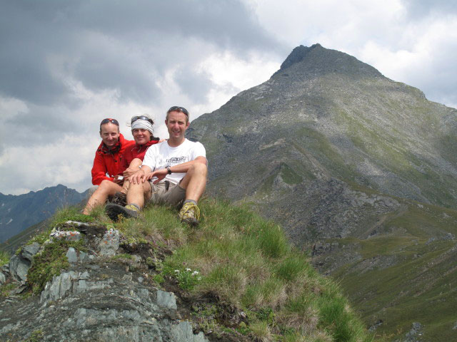 Christoph, Gudrun und ich am T&ouml;rlkopf, 2.446 m