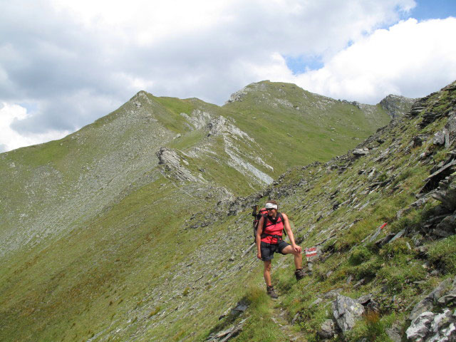 Gudrun auf Weg 532 zwischen Federwei&szlig;egg und Auernig
