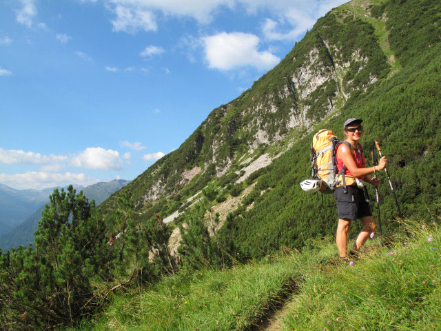 Gudrun auf Weg 634 zwischen Gasillboden und Muesmannsruhe (11. Aug.)