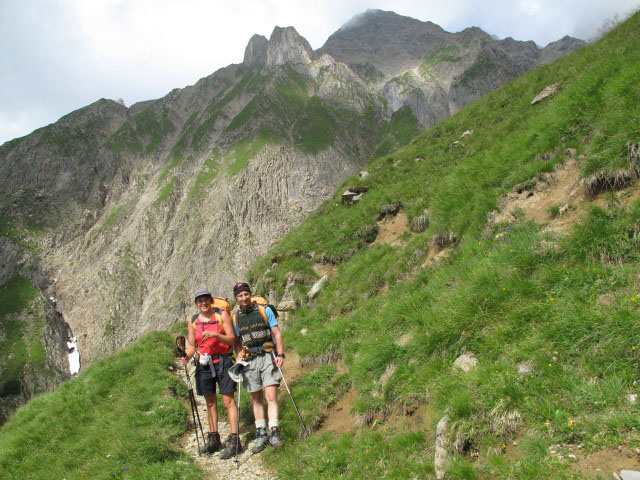 Gudrun und Christoph zwischen Gasilltal und Augsburger Hütte (11. Aug.)