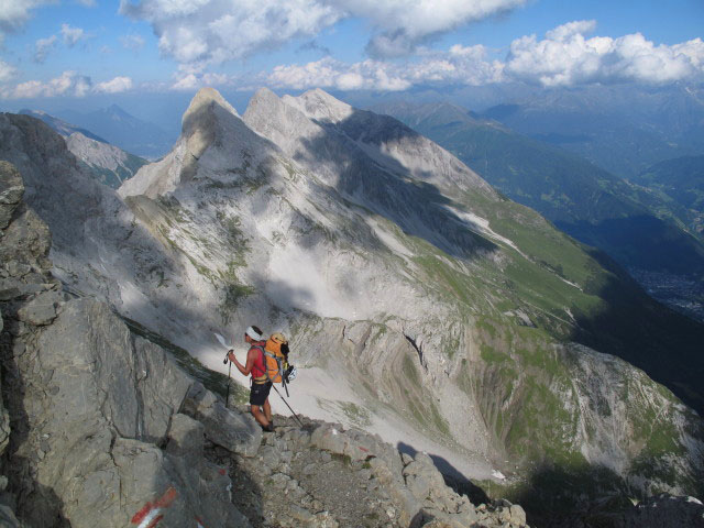 Gudrun zwischen Gatschkopf und Augsburger Hütte (11. Aug.)