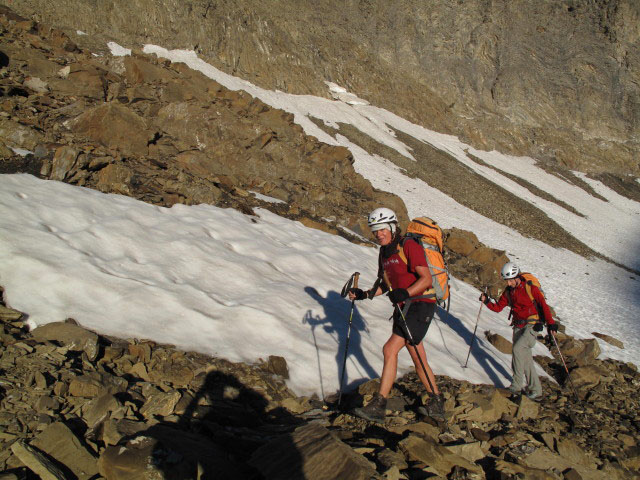 Gudrun und Christoph am Augsburger Höhenweg beim Grinner Ferner (12. Aug.)