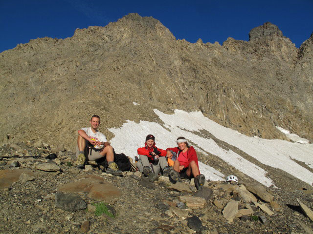 Ich, Christoph und Gudrun am Augsburger Höhenweg beim Grinner Ferner (12. Aug.)