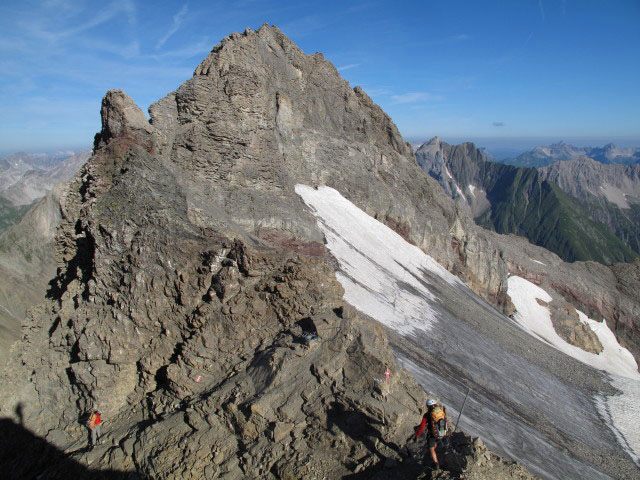 Christoph und Gudrun am Augsburger Höhenweg zwischen Dawinkopf und Dawinscharte (12. Aug.)