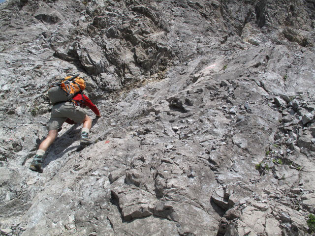 Christoph am Augsburger Höhenweg zwischen Parseierscharte und Grünem Brünnle (12. Aug.)