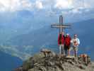 Christoph, Gudrun und ich am Gatschkopf, 2.945 m (11. Aug.)