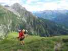 Gudrun zwischen Ansbacher Hütte und Vergratsch (12. Aug.)