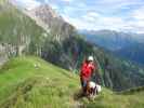 Gudrun zwischen Ansbacher Hütte und Vergratsch (12. Aug.)