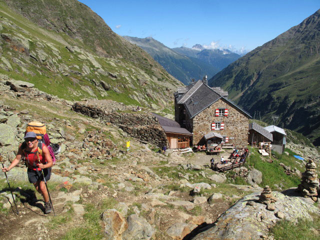 Gudrun zwischen N&uuml;rnberger H&uuml;tte und Seescharte (17. Aug.)