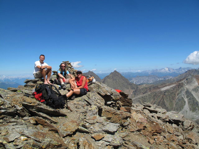 Ich, Christoph und Gudrun am Gamsspitzl, 3.050 m (17. Aug.)