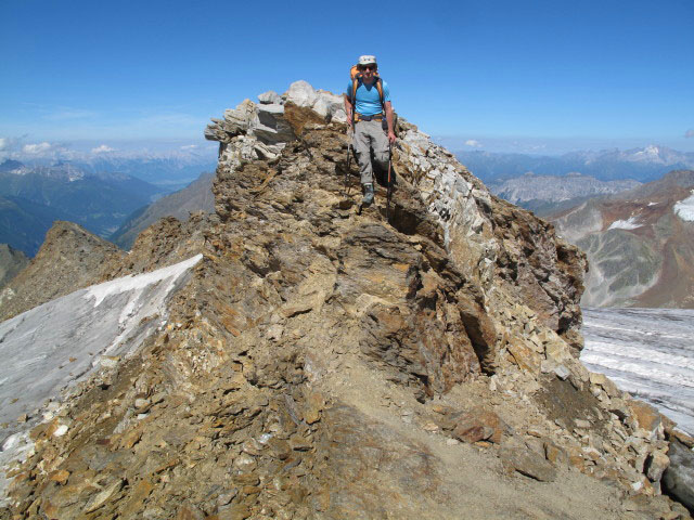 Christoph zwischen Gamsspitzl und Signalgipfel (17. Aug.)