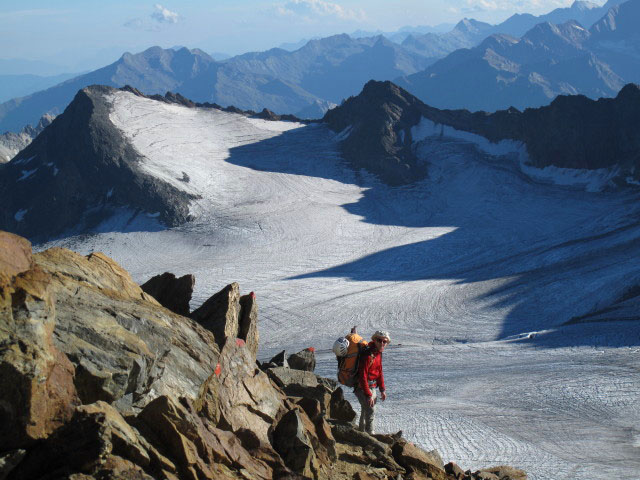 Christoph zwischen Signalgipfel und Becher (17. Aug.)