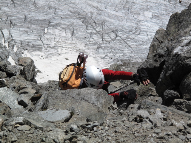 Christoph in der Südflanke des Zuckerhütls (18. Aug)