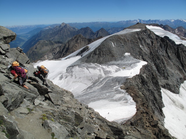 Gudrun und Christoph in der S&uuml;dflanke des Zuckerh&uuml;tls (18. Aug)
