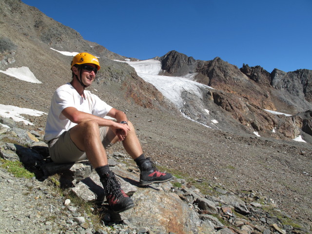 Ich zwischen Pfaffenferner und Hildesheimer H&uuml;tte (18. Aug)