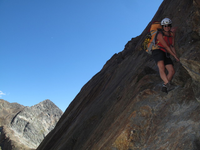 Gudrun zwischen Pfaffenferner und Hildesheimer Hütte (18. Aug)