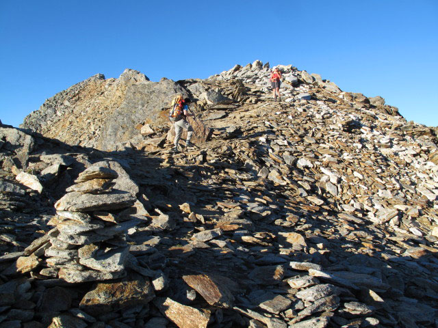 Christoph und Gudrun zwischen Hildesheimer Hütte und Schussgrubenkogel (19. Aug.)