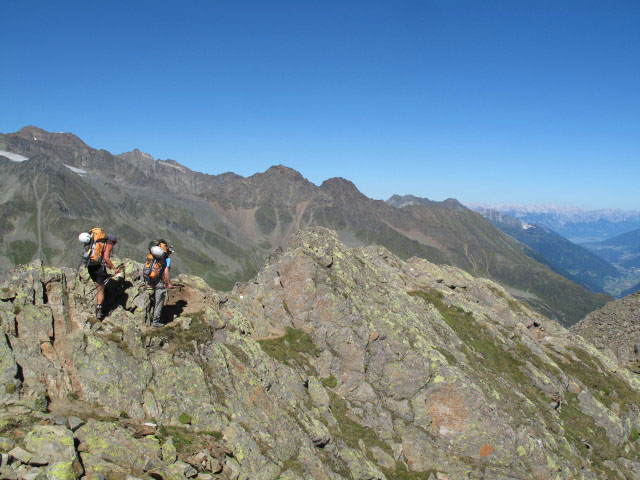 Gudrun und Christoph zwischen Gro&szlig;em Tr&ouml;gler und Kleinem Tr&ouml;gler (19. Aug.)