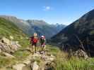 Gudrun und Christoph auf Weg 134 zwischen Bsuchalm und Grüblalm (17. Aug.)