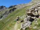 Christoph und Gudrun auf Weg 134 zwischen Grüblalm und Nürnberger Hütte (17. Aug.)