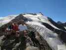 Christoph, Gudrun und ich am Gamsspitzl, 3.050 m (17. Aug.)