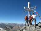 Christoph, Gudrun und ich am Zuckerhütl, 3.507 m (18. Aug)