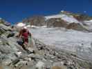 Gudrun zwischen Pfaffenferner und Hildesheimer Hütte (18. Aug)