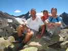 Ich, Gudrun und Christoph am Kleinen Trögler, 2.885 m (19. Aug.)