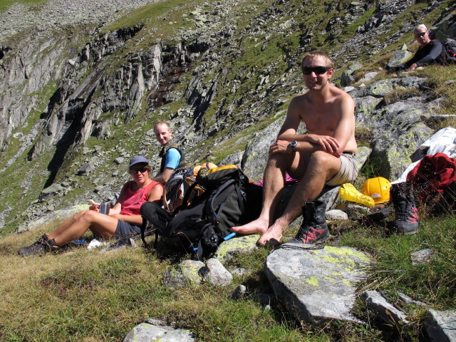 Gudrun, Christoph und ich auf Weg 522 auf der Gungglplatte (8. Sep.)