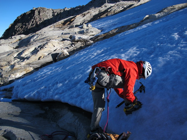 Christoph beim Ende des Schwarzensteinkees (9. Sep.)