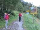 Christoph und Gudrun auf Weg 522 zwischen Ginzling und Maxhütte (8. Sep.)