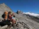 Gudrun und Christoph in der Melkerscharte, 2.814 m (8. Sep.)