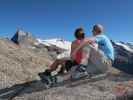 Gudrun und Christoph in der Melkerscharte, 2.814 m (8. Sep.)