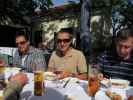 Wolfgang, ich und Bernhard im Klostergasthaus Freigut Thallern, 213 m