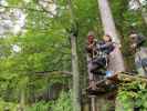 Daniela am Flying Fox 'Tschepparutsche' im Waldseilpark Tscheppaschlucht (29. Sep.)