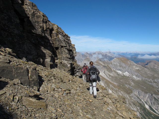 Christoph, Gudrun und Carmen zwischen N&ouml;rdlichem Rosslauf und Schwarzer Wand
