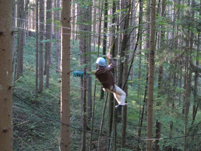 Walter im Parcours 'Wiesel' im Kletterwald Buchenberg