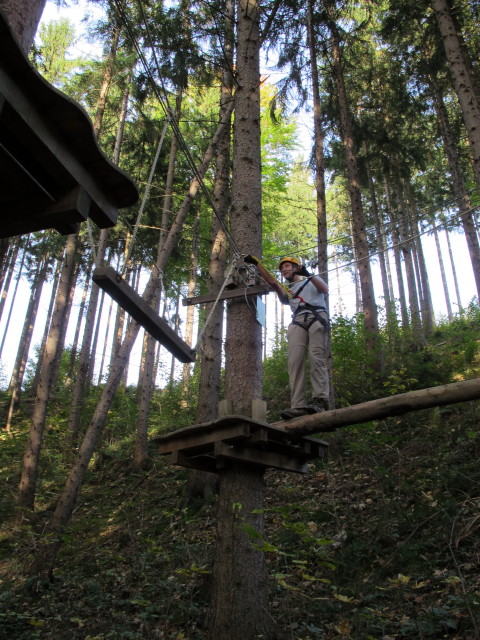 Ich im Parcours 'Eichh&ouml;rnchen' im Kletterwald Buchenberg