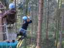 Walter und Diana im Parcours 'Wiesel' im Kletterwald Buchenberg