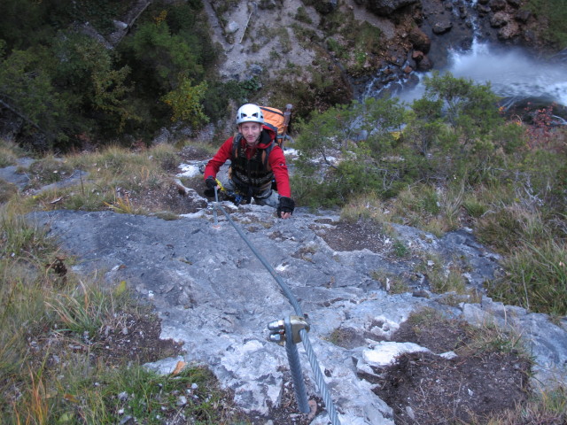 Klettersteig 'Dalfazer Wasserfall': Christoph (20. Okt.)