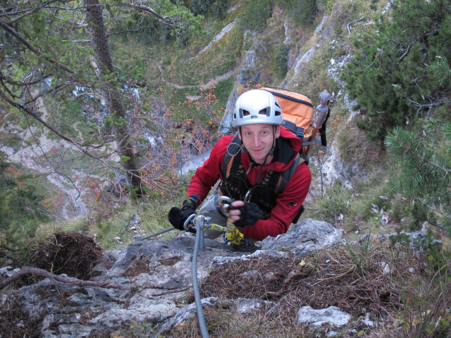 Klettersteig 'Dalfazer Wasserfall': Christoph (20. Okt.)