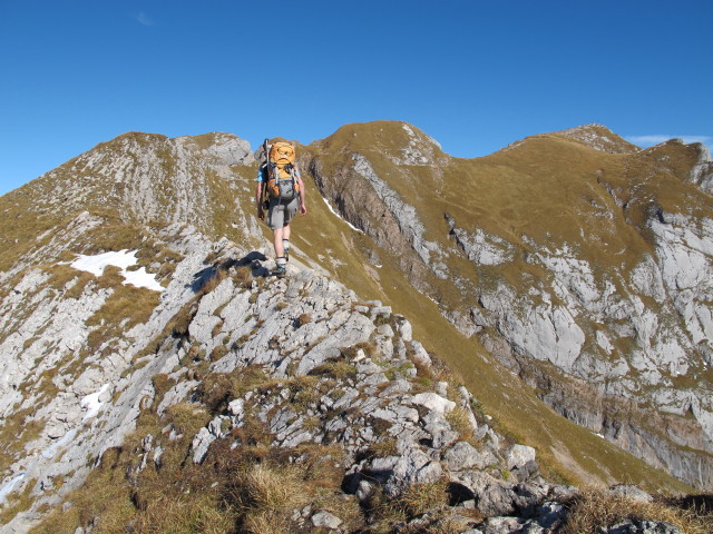 Christoph auf Weg 32 zwischen Dalfazer Joch und Streichkopfgatterl (20. Okt.)