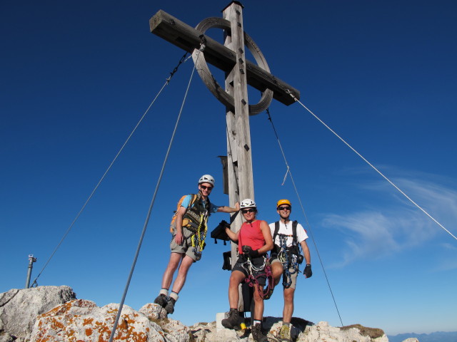 Christoph, Gudrun und ich auf der Hochiss, 2.299 m (20. Okt.)