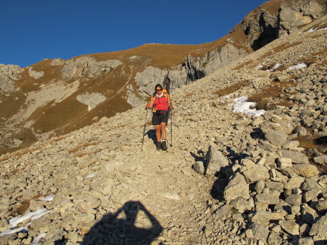 Gudrun auf Weg 413 zwischen Streichkopfgatterl und Dalfazalm (20. Okt.)