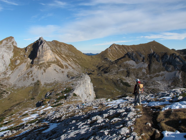 Christoph zwischen Haidachstellwand und Haidachstellwand-Klettersteig (21. Okt.)