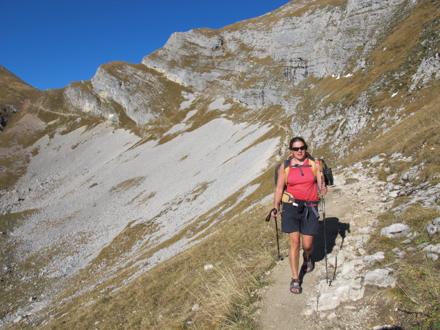 Gudrun auf Weg 413 zwischen Spirljoch und Mauritzalm-Hochleger (21. Okt.)