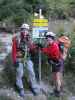 Christoph und Gudrun bei der Abzweigung zum Klettersteig 'Dalfazer Wasserfall' (20. Okt.)