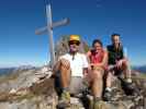 Ich, Gudrun und Christoph am Steinrigen Mannl, 2.208 m (20. Okt.)